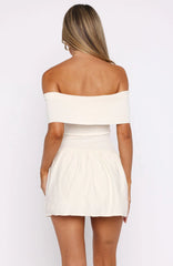 Wherever You Are Mini Dress Off White