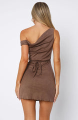 Nights Away Mini Dress Chocolate