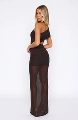 Wanderlust Queen Maxi Dress Chocolate