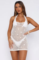 Amalfi Daydream Crochet Mini Dress White