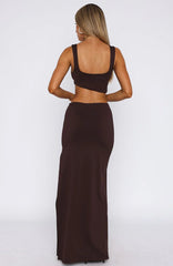 It Feels Wrong Maxi Dress Dark Chocolate
